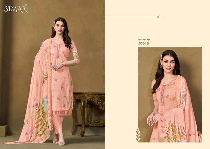 Tanishka Glossy By Simar Digital Printed Lawn Cotton Dress Material Wholesale Online